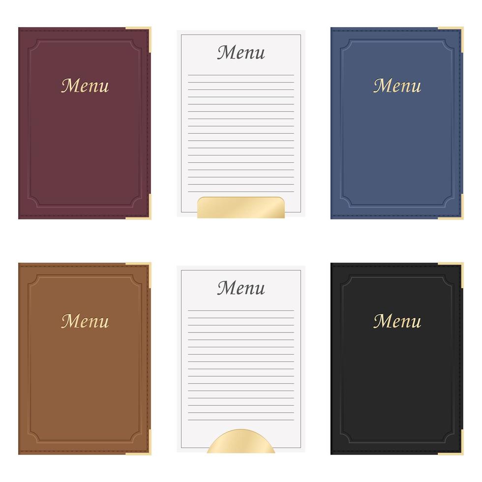 Restaurant menu book vector design illustration isolated on white background