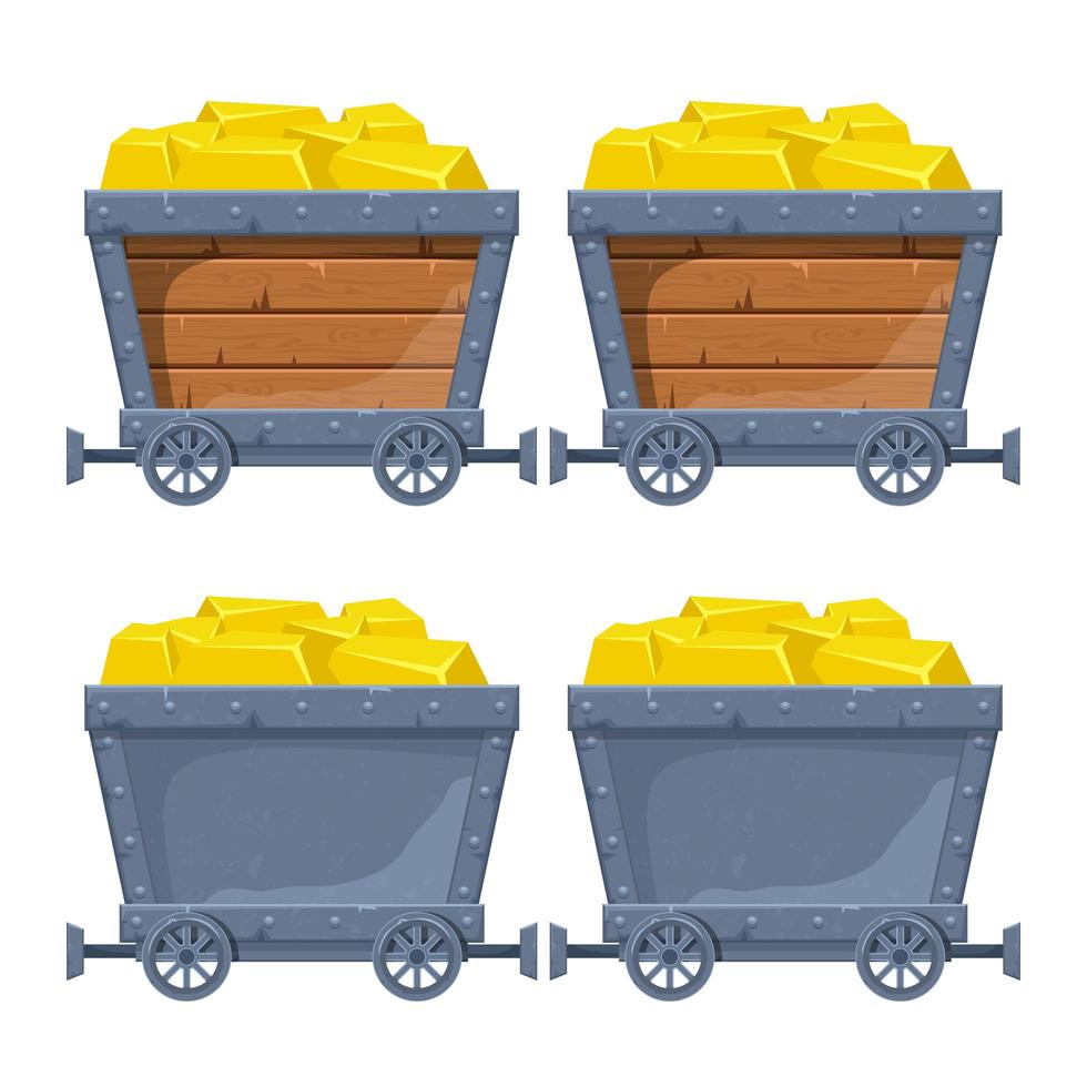 Mine cart vector design illustration isolated on white background