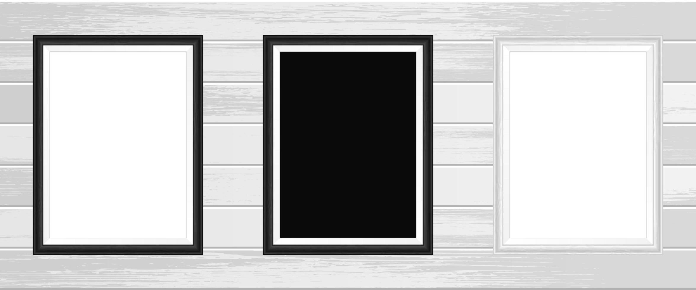 Photo frame vector design illustration isolated on wooden background