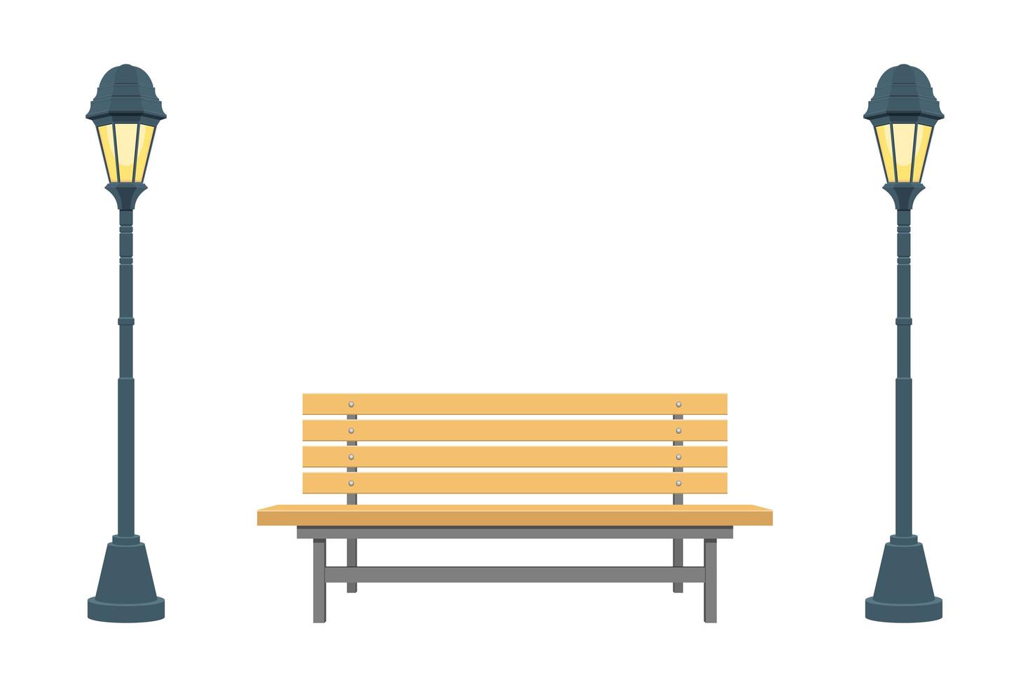 Park bench vector design illustration isolated on white background