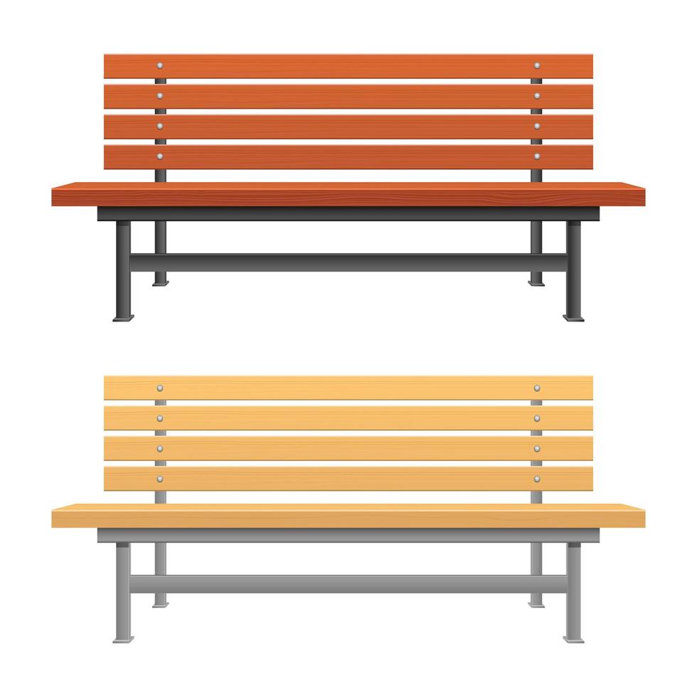 Park bench vector design illustration isolated on white background