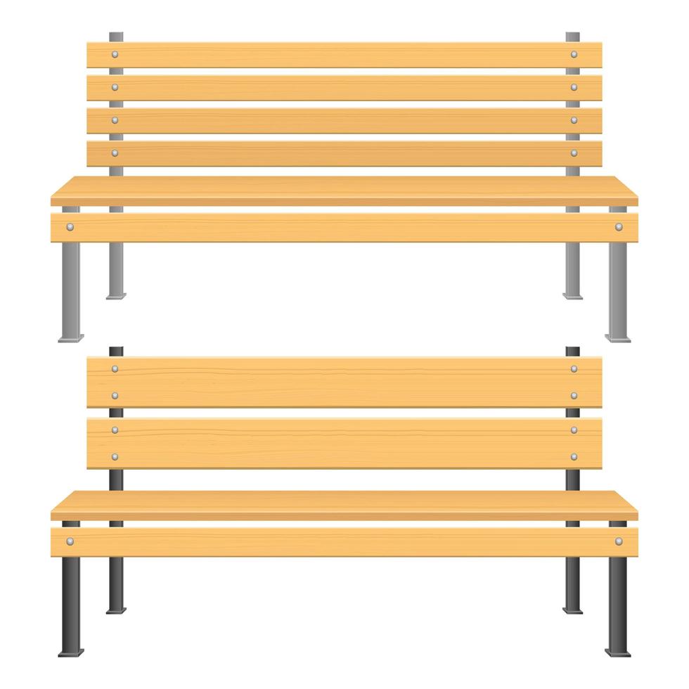 Park bench vector design illustration isolated on white background