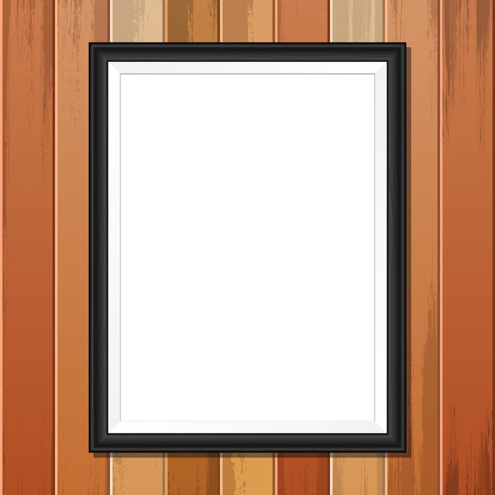 Photo frame vector design illustration isolated on wooden background