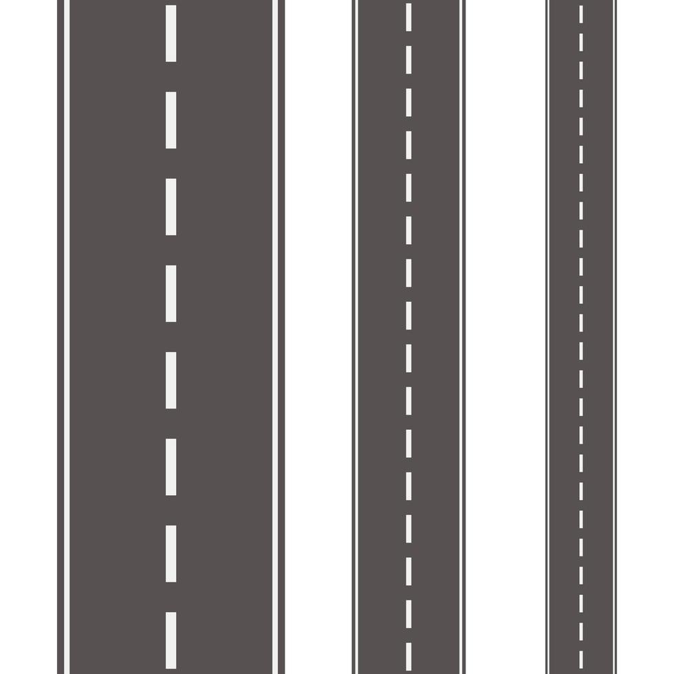 Ilustración de diseño de vector de carretera aislada sobre fondo blanco