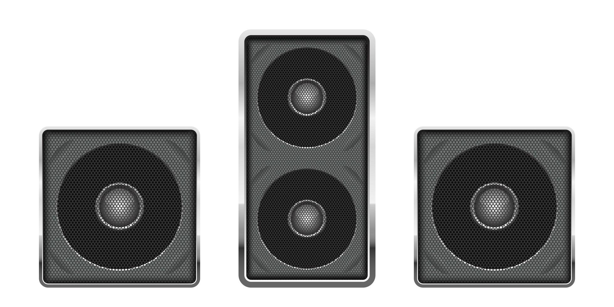 Audio speaker vector design illustration isolated on white background
