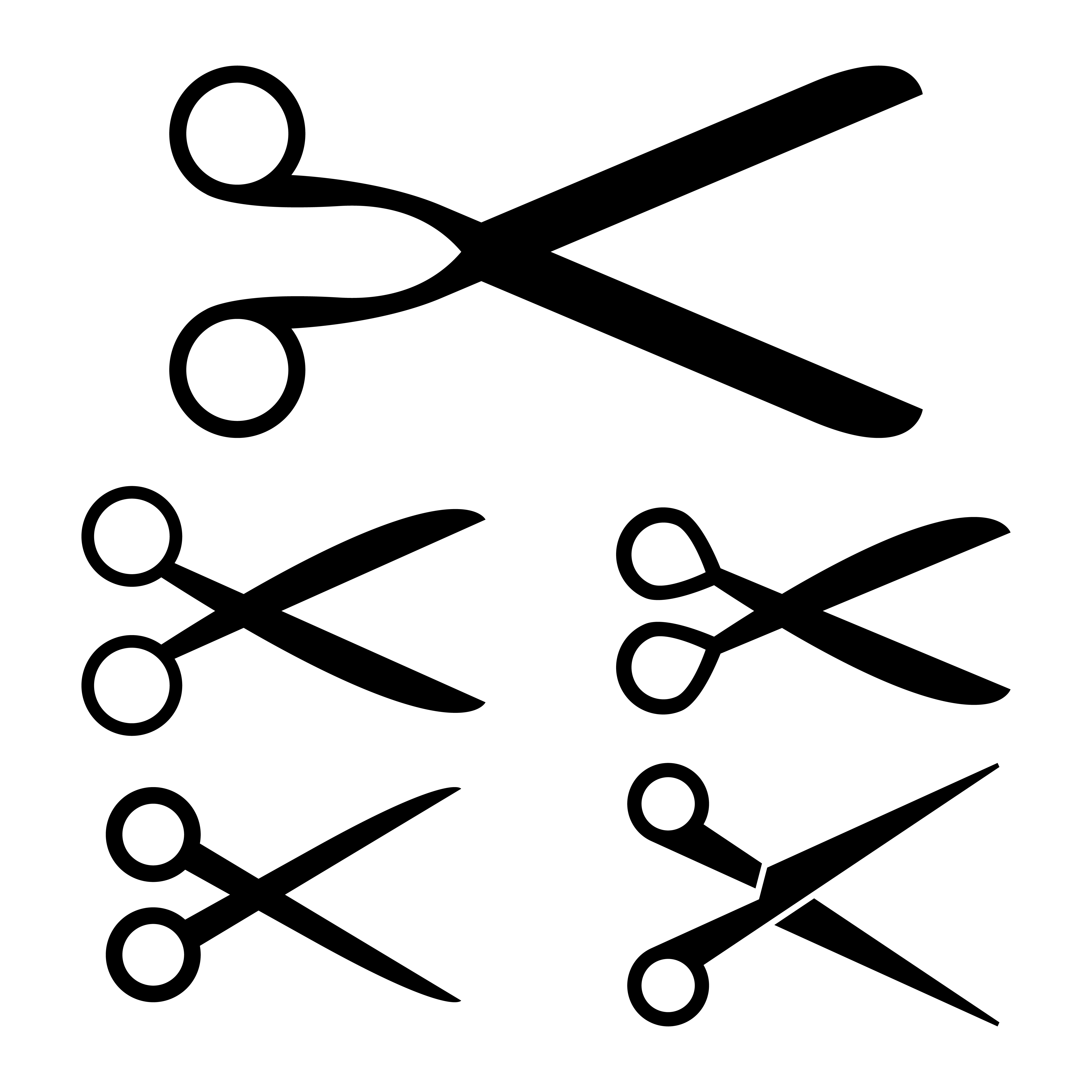 black and white scissors silhouette, Stock vector