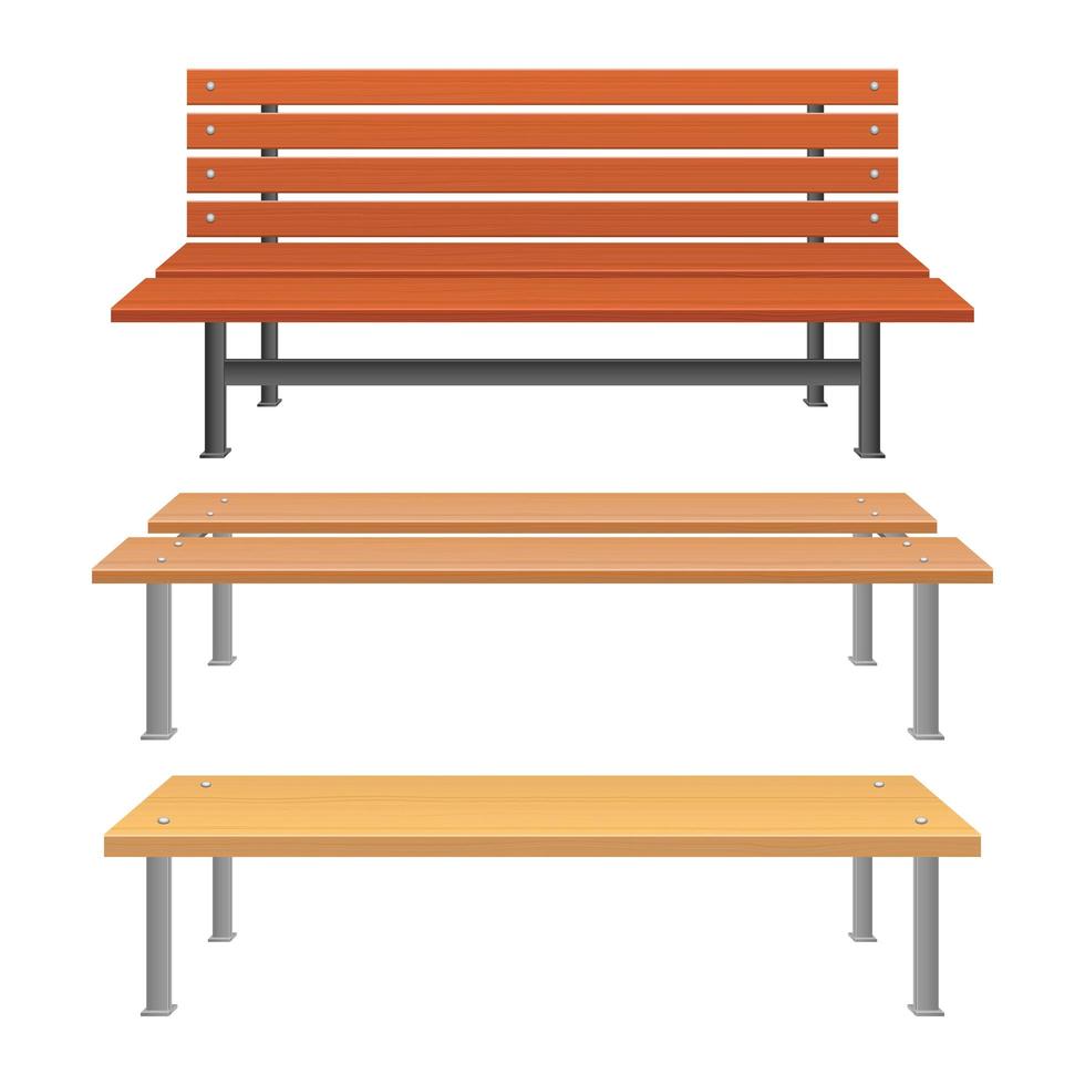 Park bench vector design illustration isolated on white background