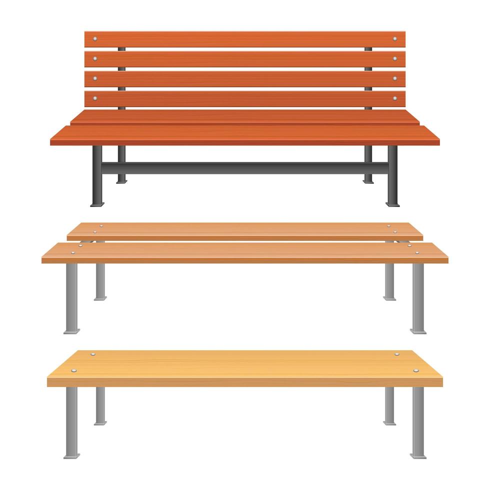 Park bench vector design illustration isolated on white background