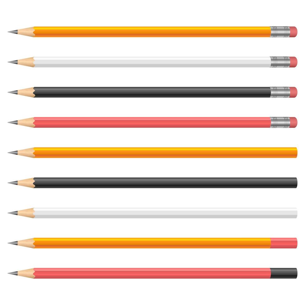 Graphite pencils vector design illustration isolated on white background