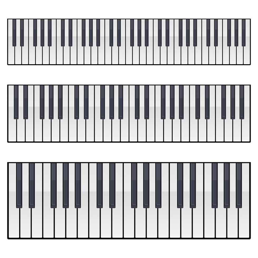 Piano keyboard vector design illustration isolated on white background