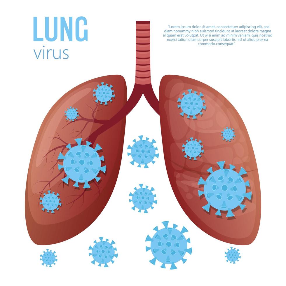 Lung disease vector design illustration isolated on white background