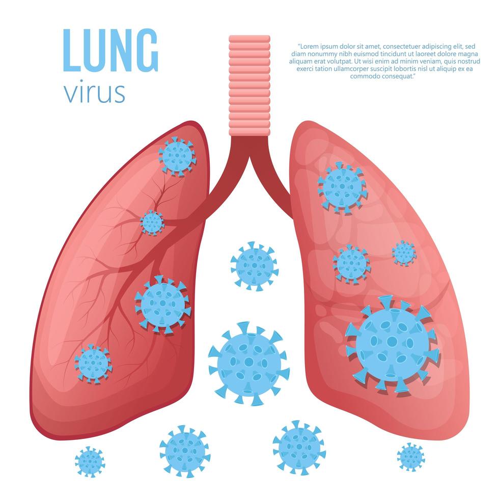 Lung disease vector design illustration isolated on white background
