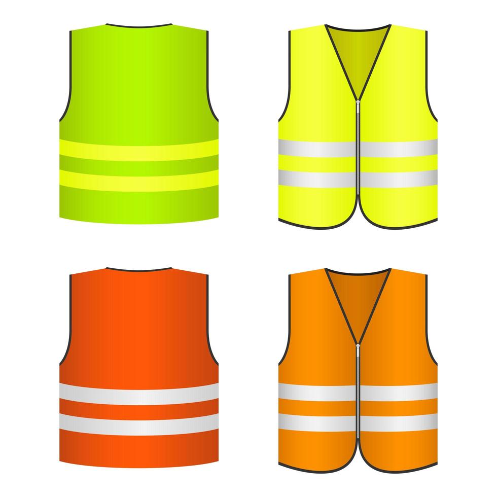 Safety vest vector design illustration isolated on white background