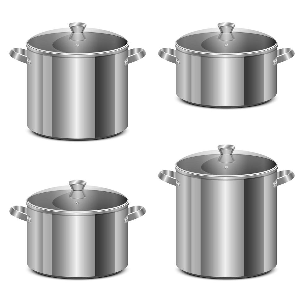 Steel pot vector design illustration isolated on white background