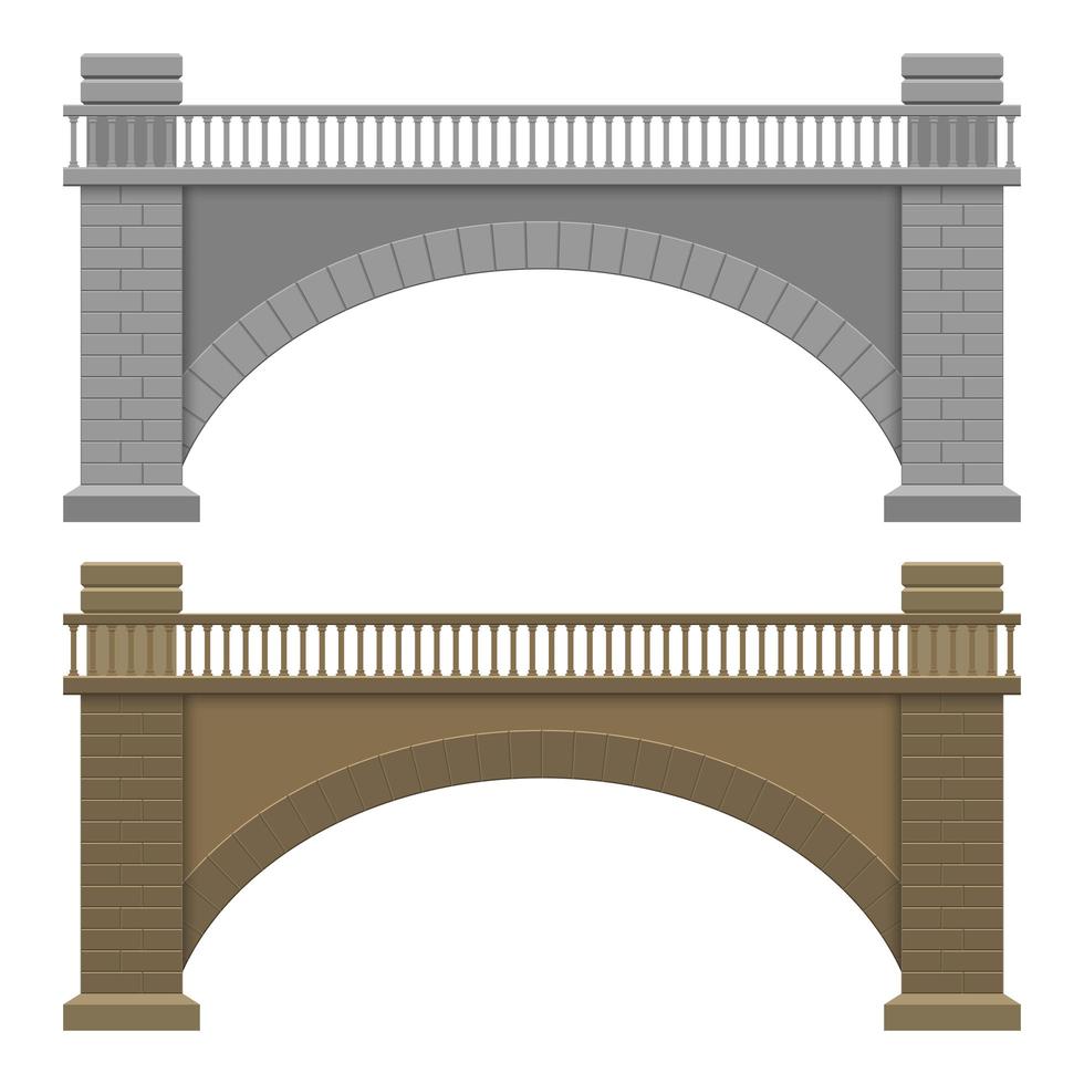 Stone bridge vector design illustration isolated on white background