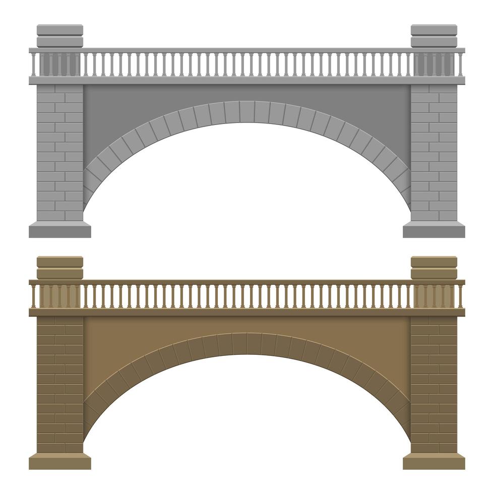 Stone bridge vector design illustration isolated on white background