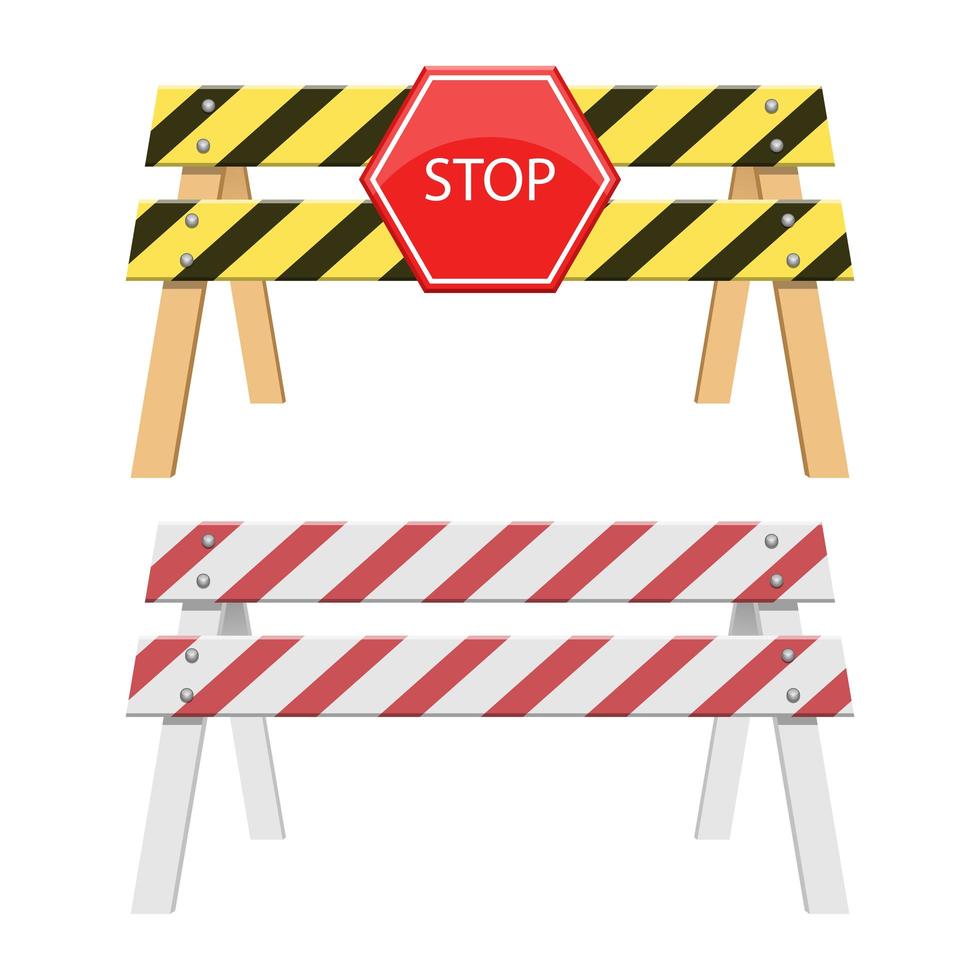 Stop barrier vector design illustration isolated on white background