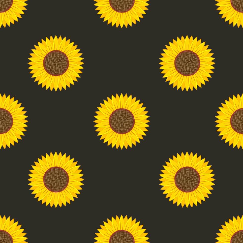 Sunflower seamless pattern vector design illustration