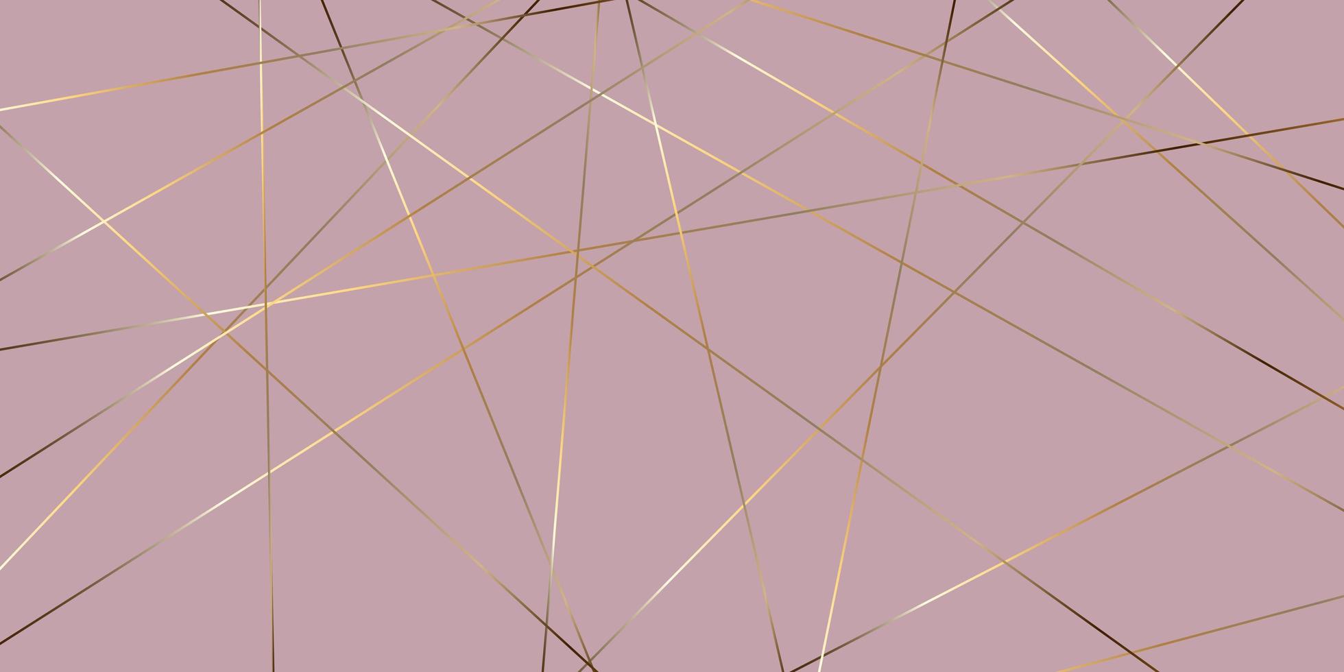 Elegant gold and pink low poly banner design vector