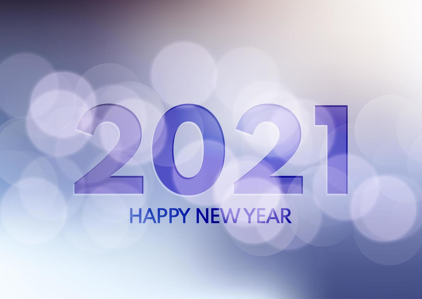 Happy New Year background with bokeh lights design vector