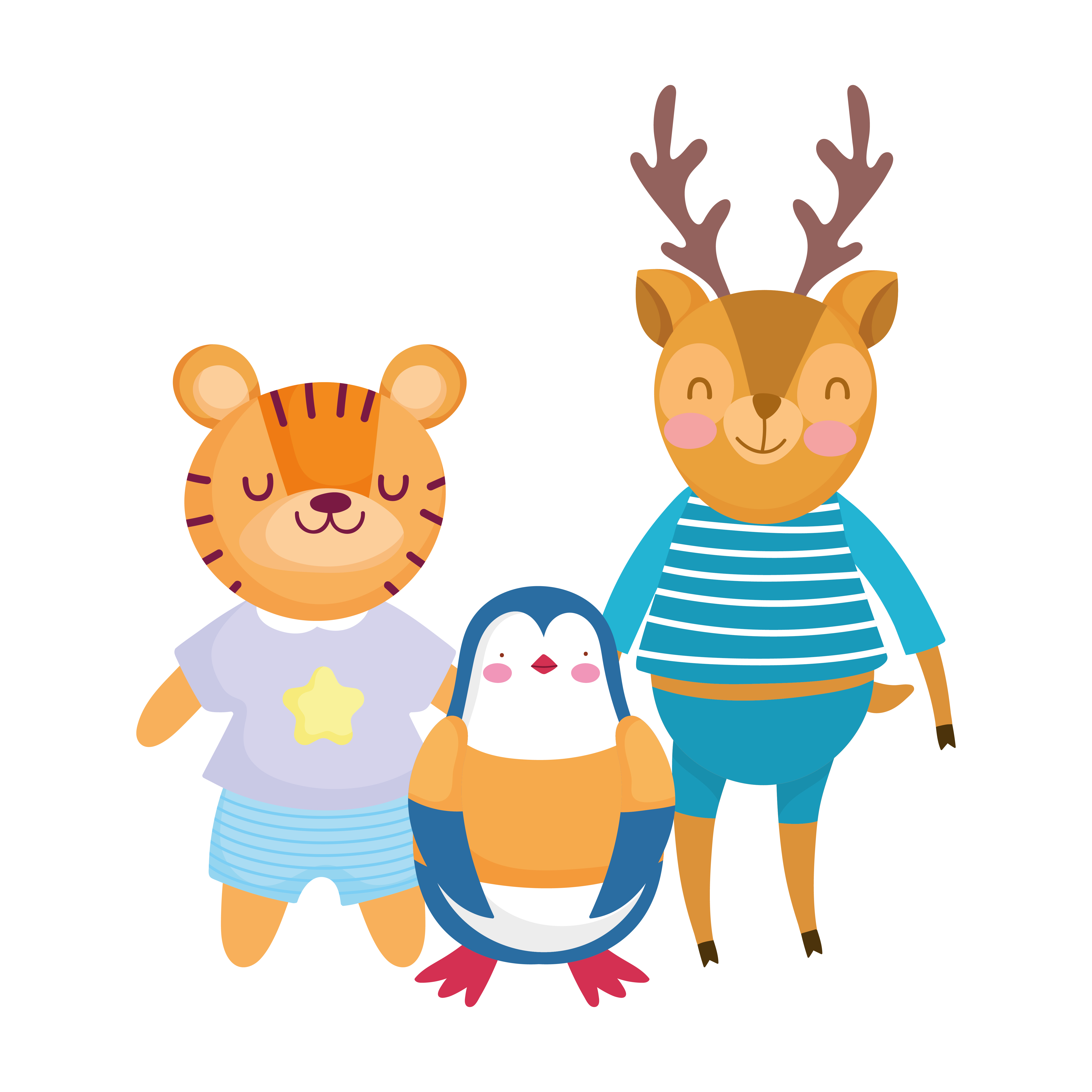 back to school, penguin tiger deer with clothes cartoon 1845326 Vector Art at Vecteezy back to school, penguin tiger deer with clothes cartoon 1845326 Vector Art at Vecteezy