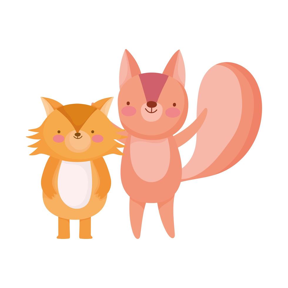 cute fox and squirrel animals cartoon character 1845375 Vector Art at Vecteezy cute fox and squirrel animals cartoon character 1845375 Vector Art at Vecteezy