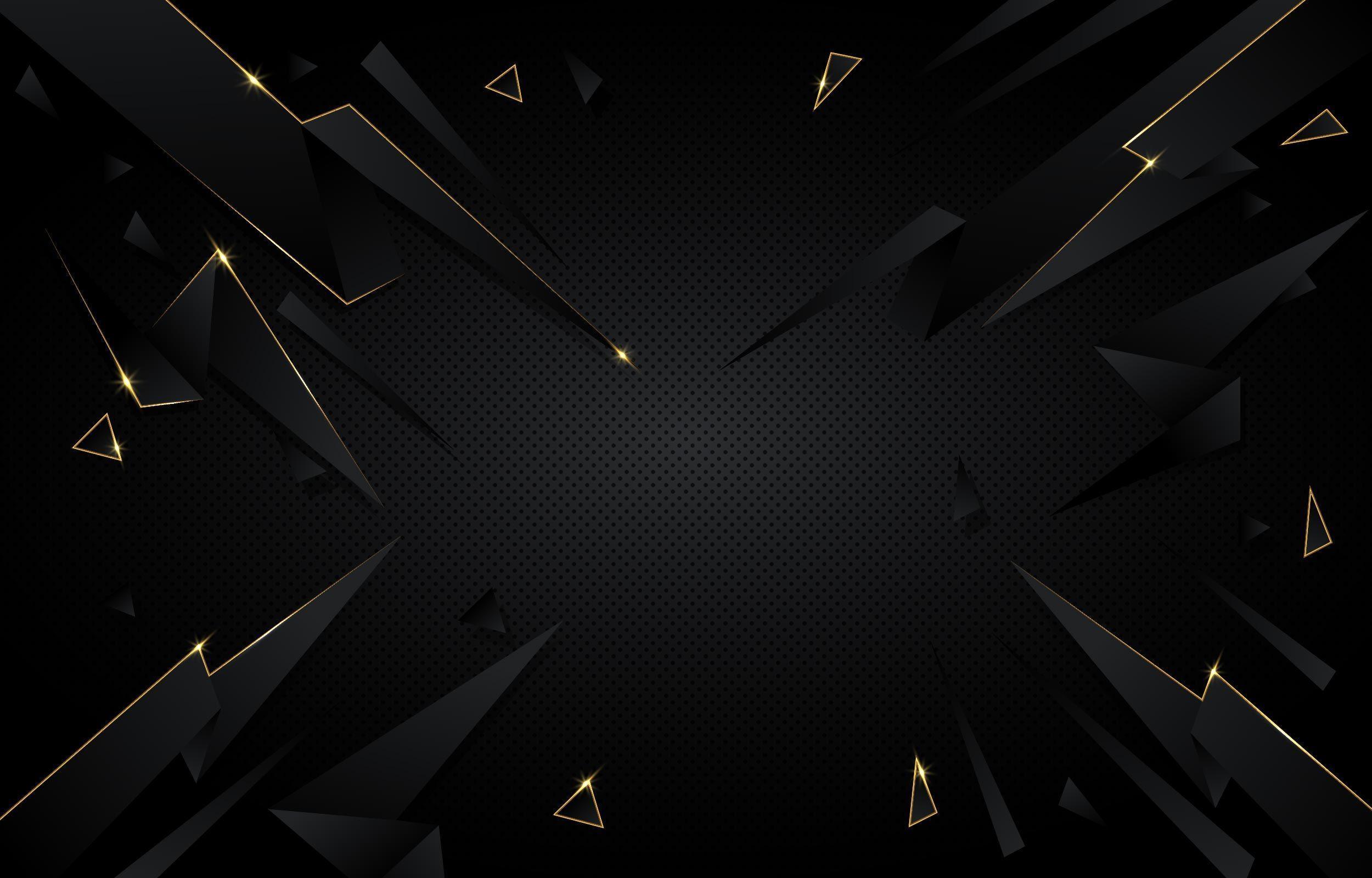 Abstract Black and Gold Polygonal Background 1845998 Vector Art at Vecteezy