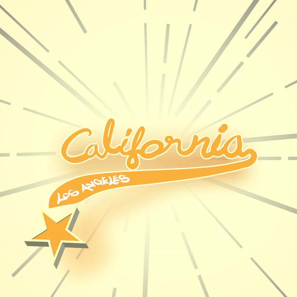 lema de tipografía vintage con verano california para la impresión de camisetas, camiseta gráfica ilustración vectorial vector