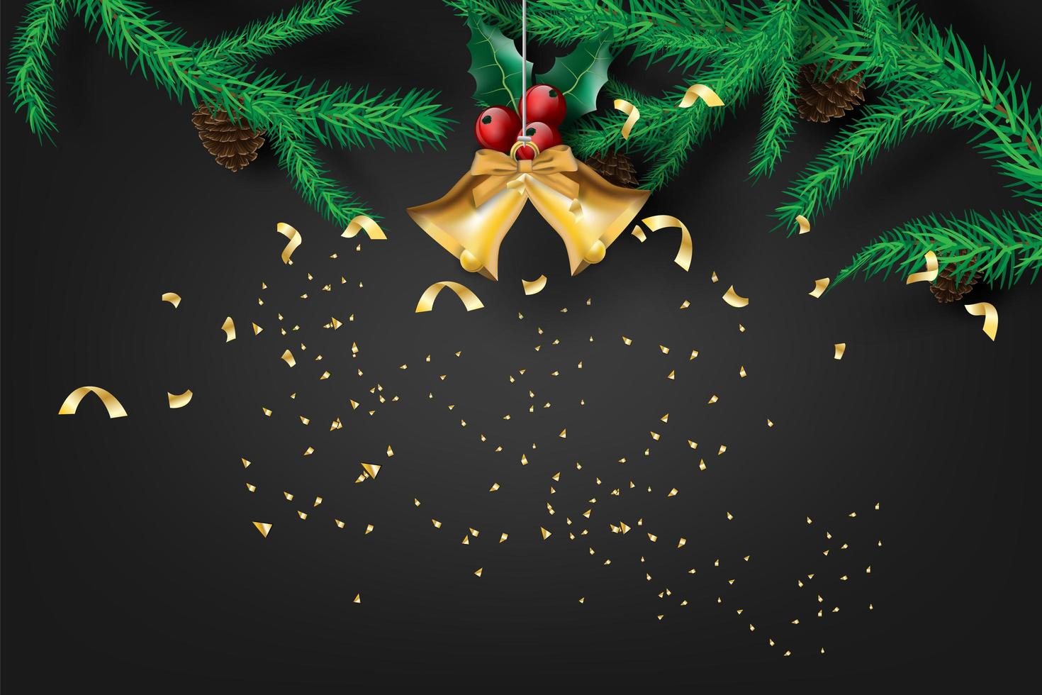 Merry Christmas and happy new year celebration banner vector