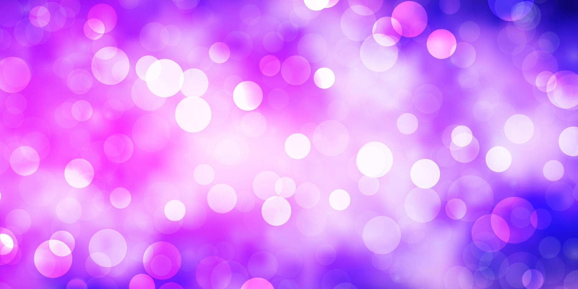 Light Purple vector pattern with circles.