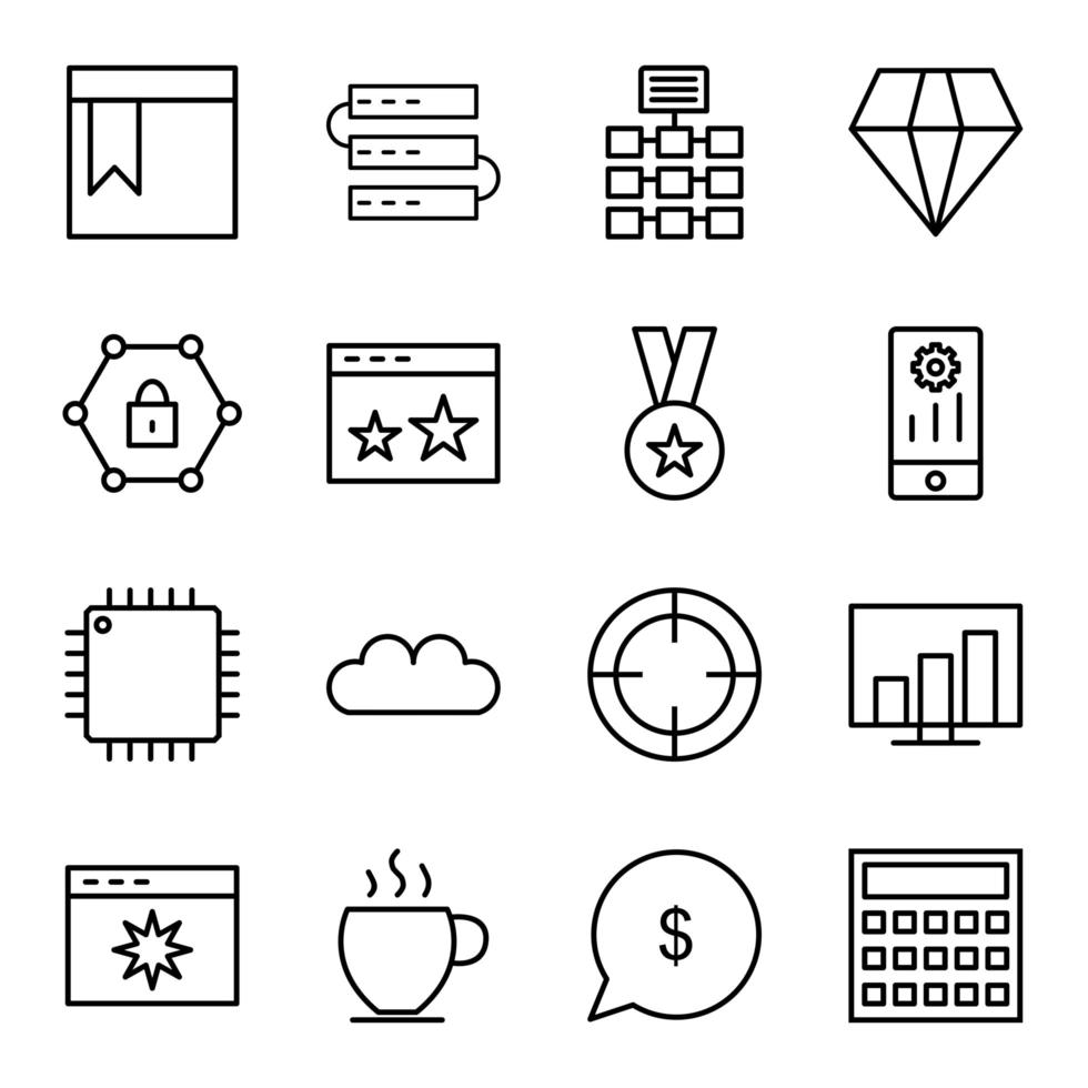 Icon Set Of Search Engine Optimization For Personal And Commercial Use... vector