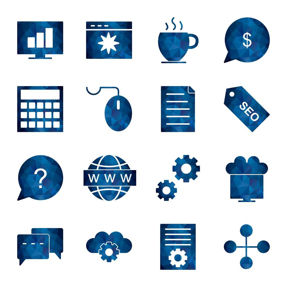 Icon Set Of Search Engine Optimization For Personal And Commercial Use... vector