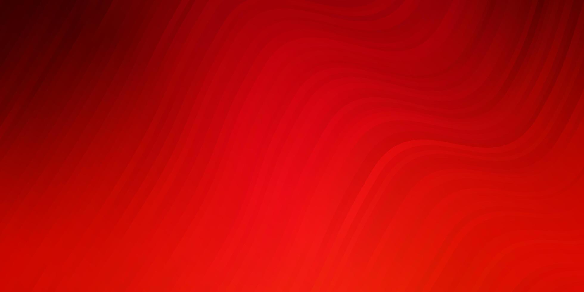 Fondo de vector rojo claro con líneas curvas.