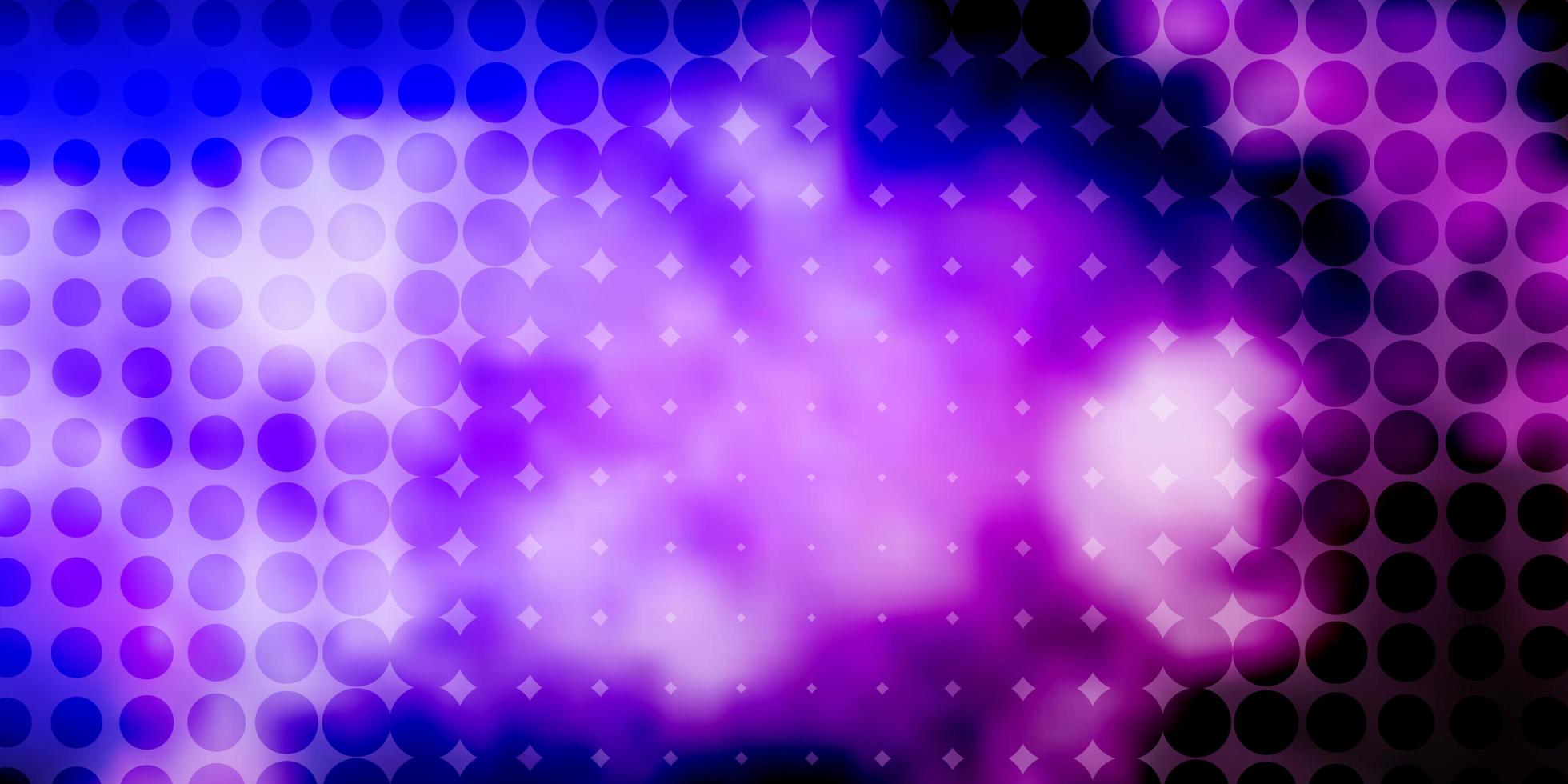 Light Purple vector pattern with circles.