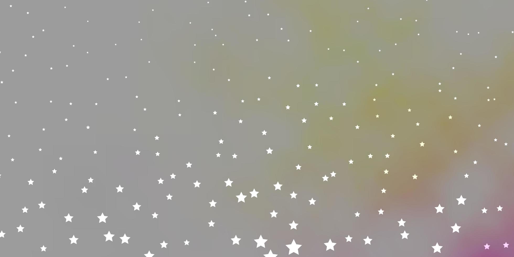 textura de vector de color rosa oscuro, amarillo con hermosas estrellas