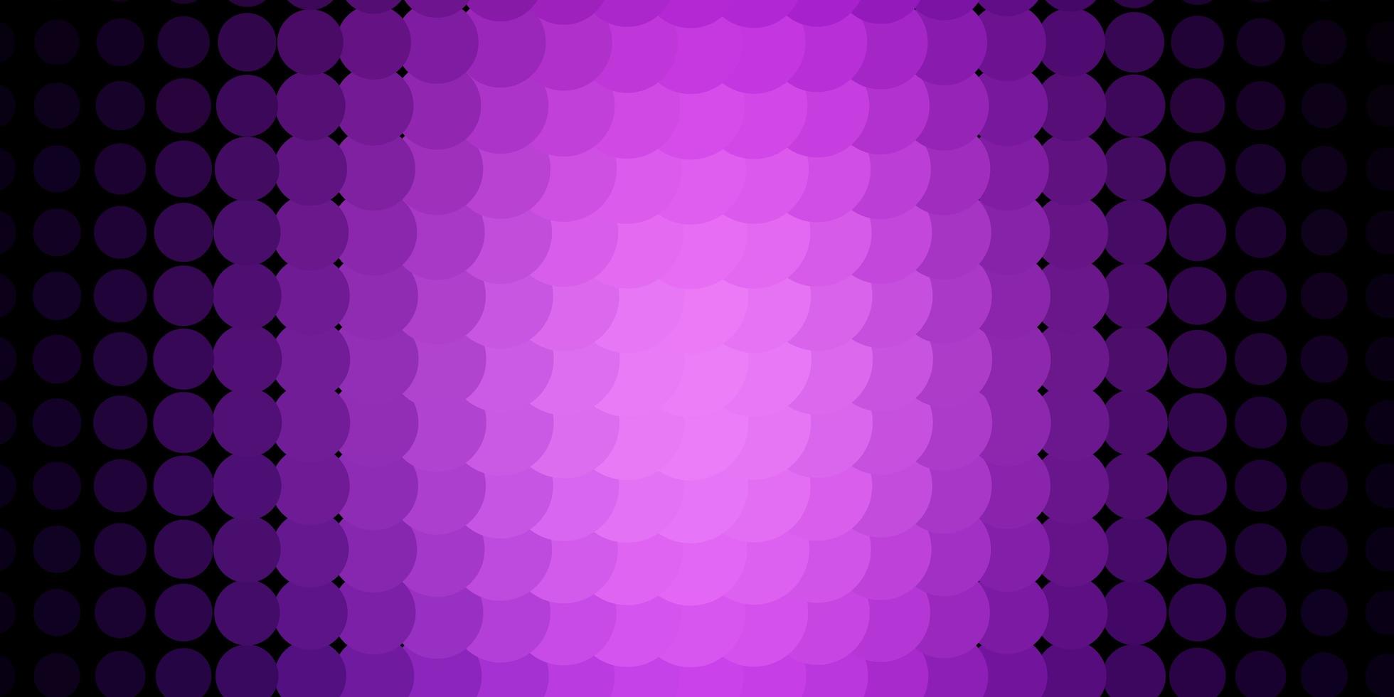 plantilla de vector de color púrpura oscuro con círculos.