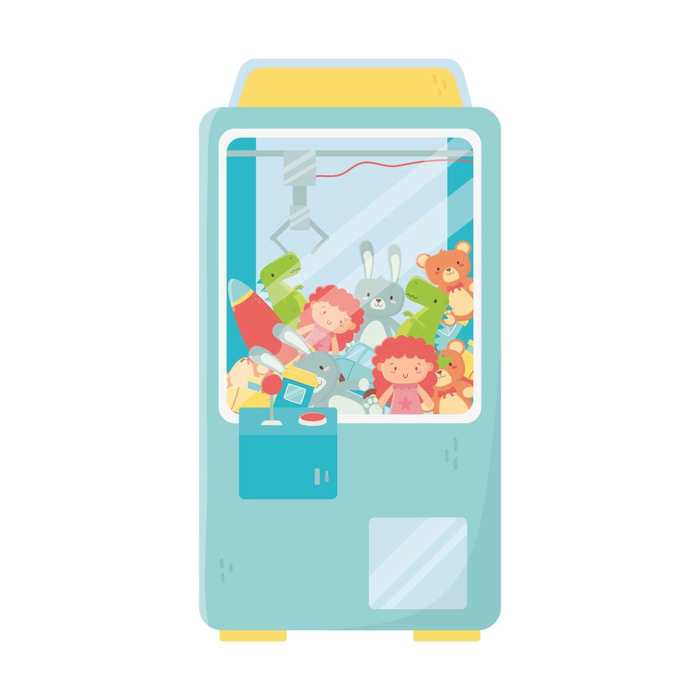 toys in claw machine vector