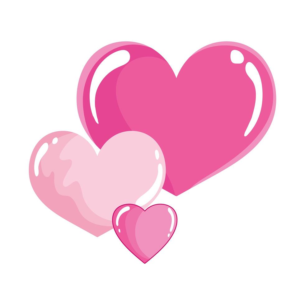 Amor corazones sentimientos dibujos animados romántico diseño de icono  aislado 1847655 Vector en Vecteezy