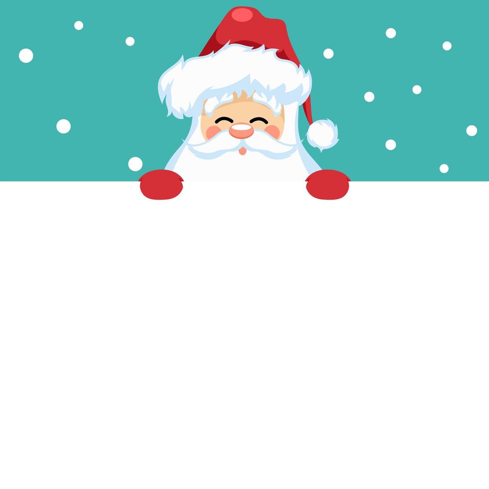 Merry christmas card design with santa claus for dedication vector