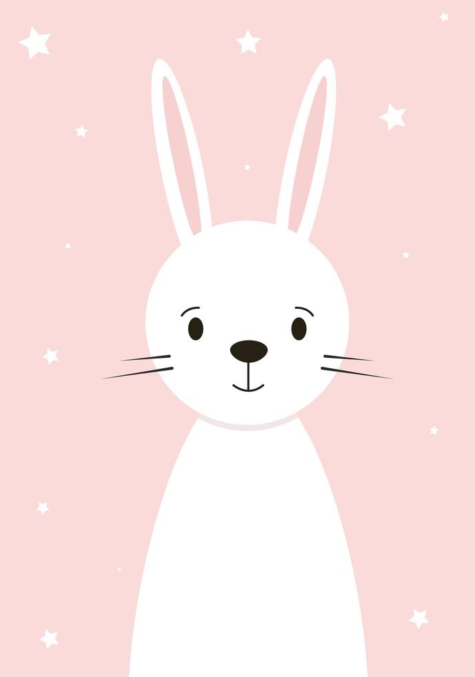 Cute baby bunny or rabbit vector