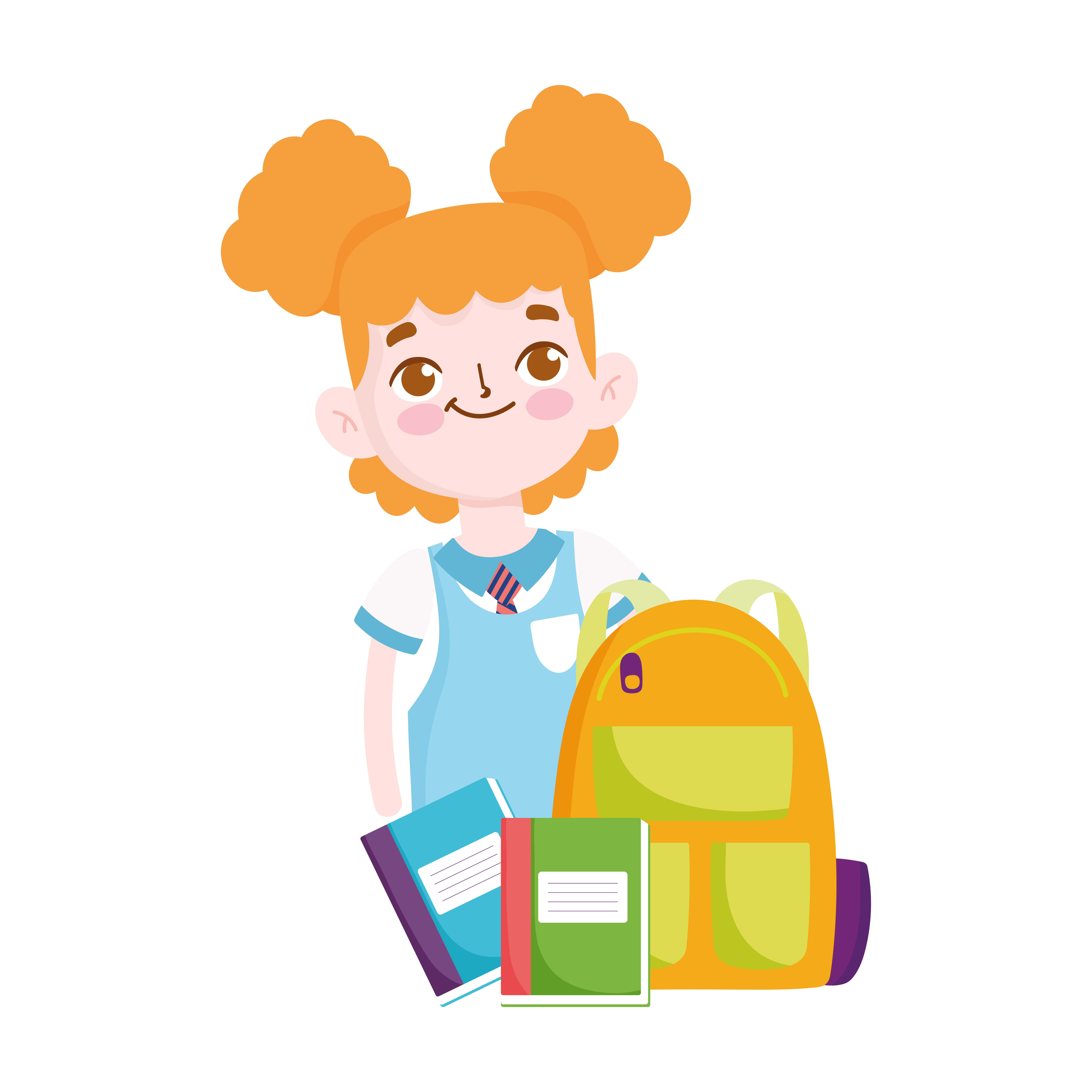 back to school, student girl backpack books elementary education cartoon 1848221 Vector Art at Vecteezy back to school, student girl backpack books elementary education cartoon 1848221 Vector Art at Vecteezy