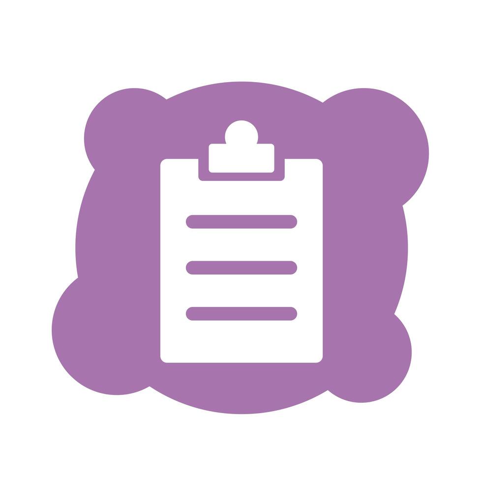 checklist clipboard block style icon vector