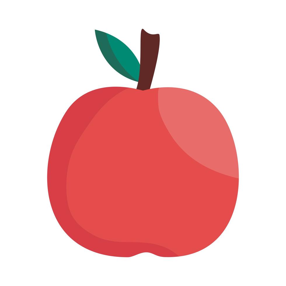 diseño de vector de icono de estilo de detalle de fruta de manzana