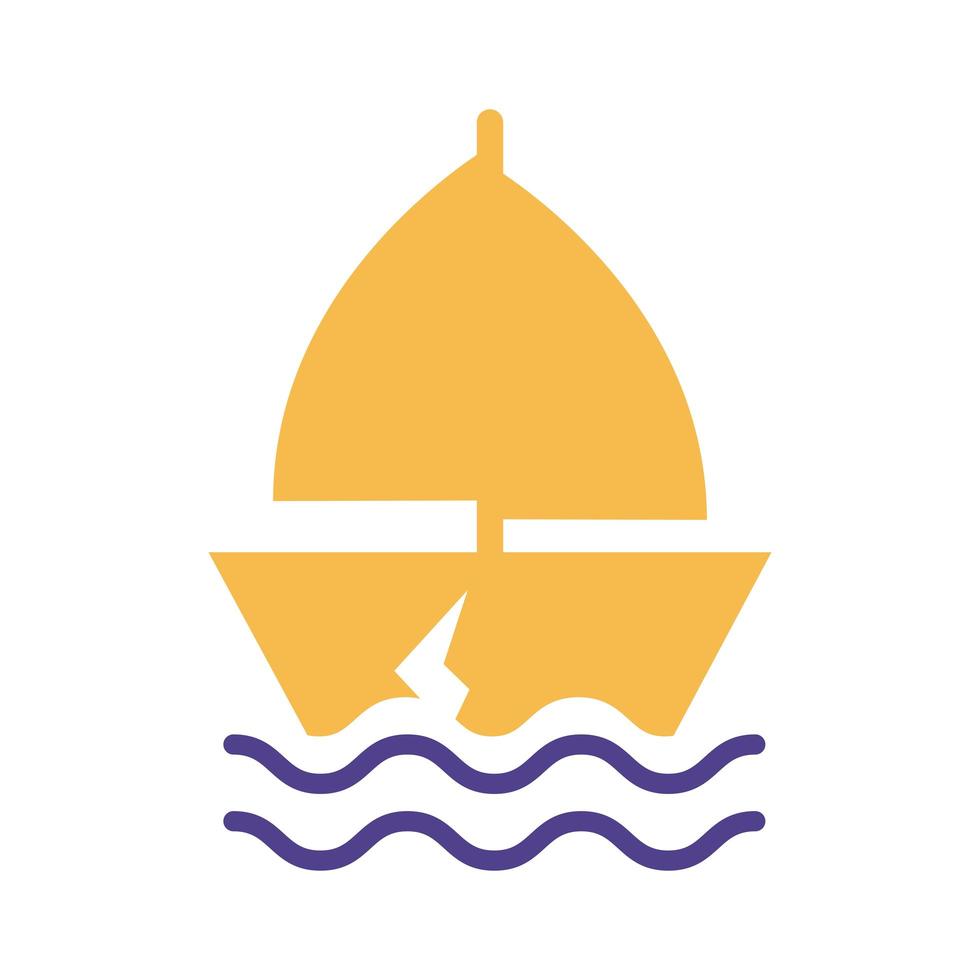 travel in boat insurance silhouette style icon vector