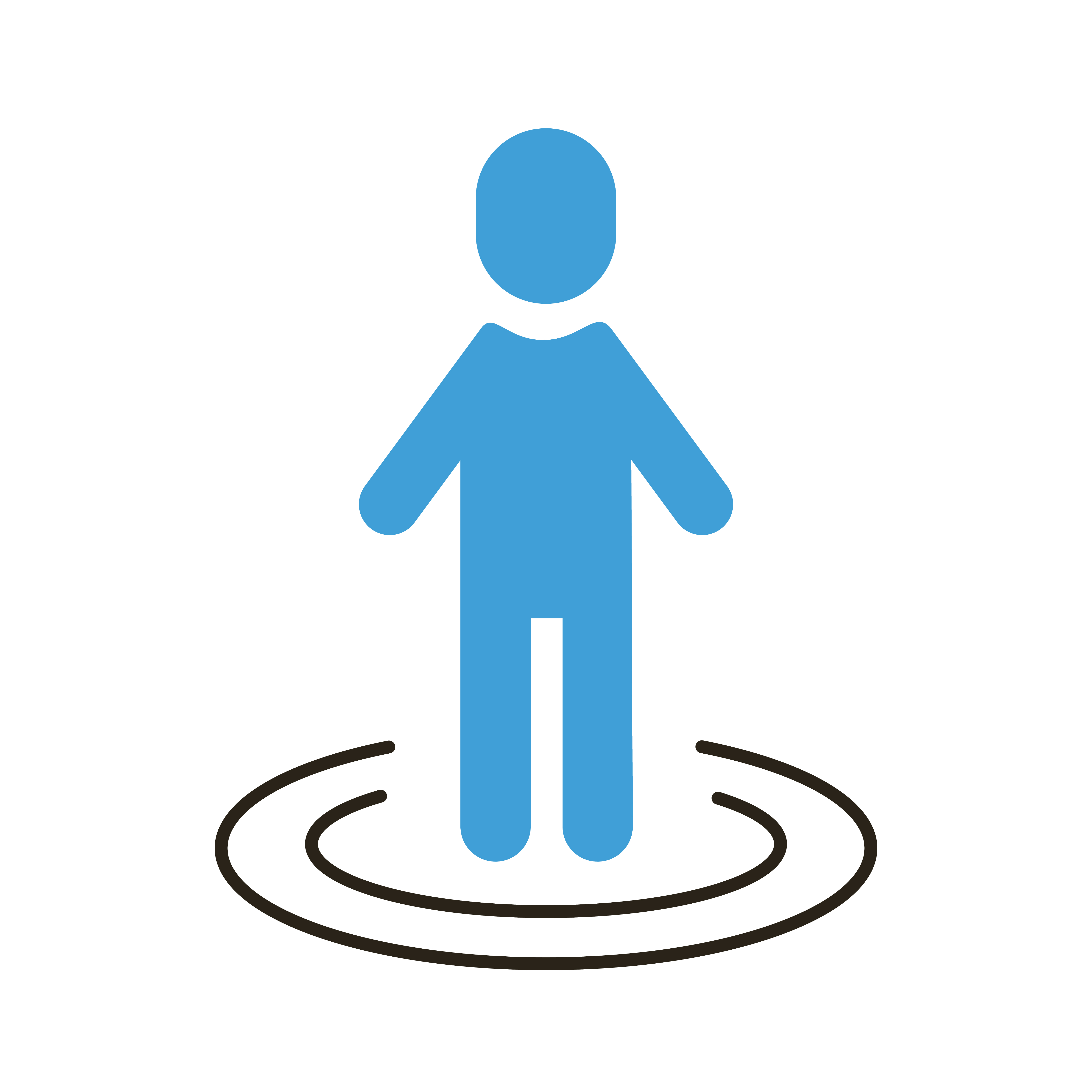 human figure with lines around social distance flat style 1848478
