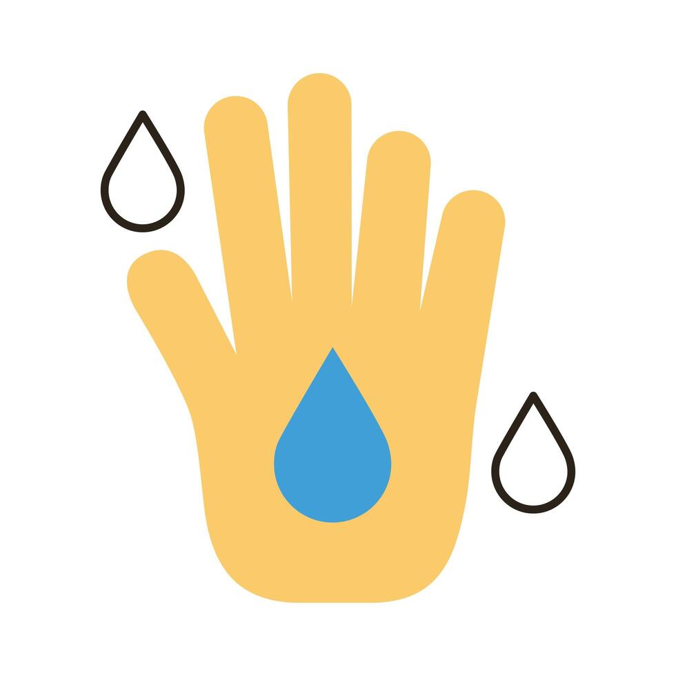 hand clean flat style icon vector