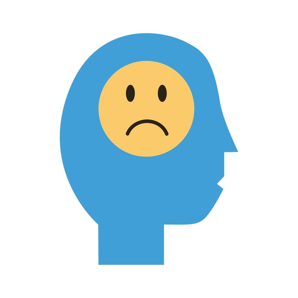 profile person sick with covid19 symptom flat style vector