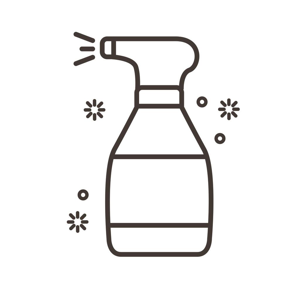 botella de spray estilo de línea de productos médicos vector