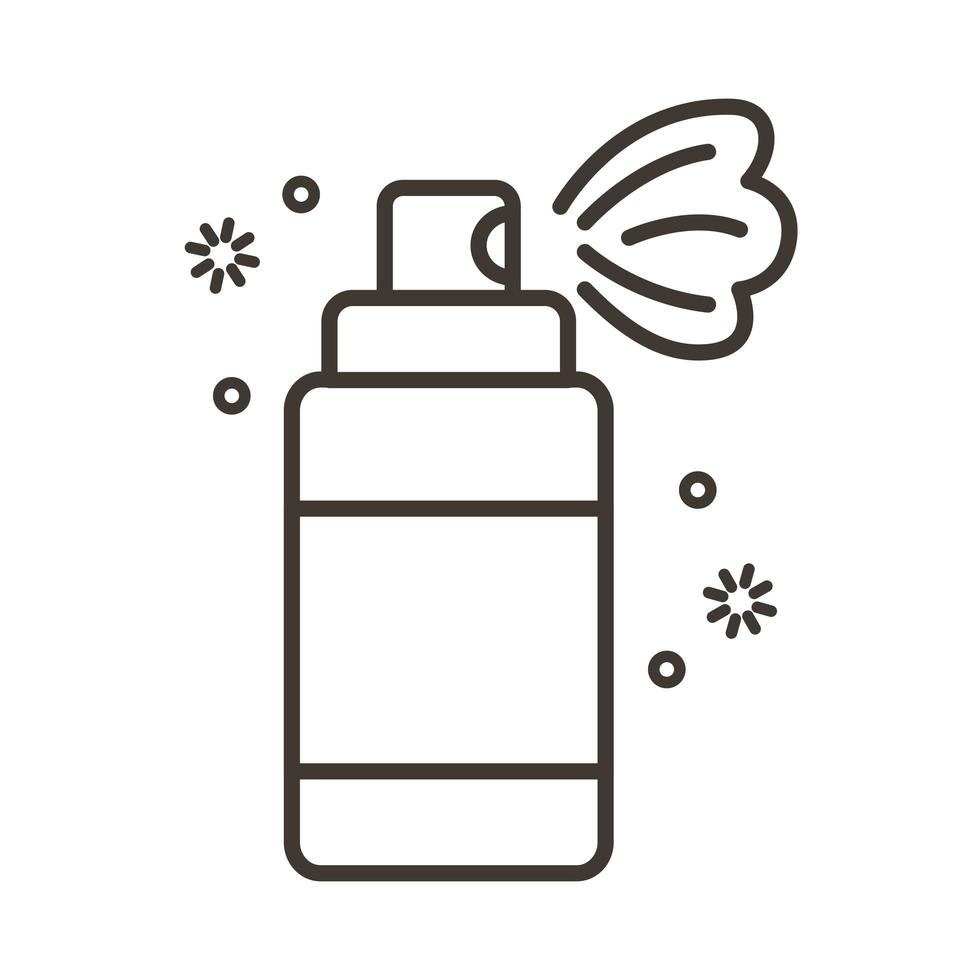 spray bottle medical product line style vector