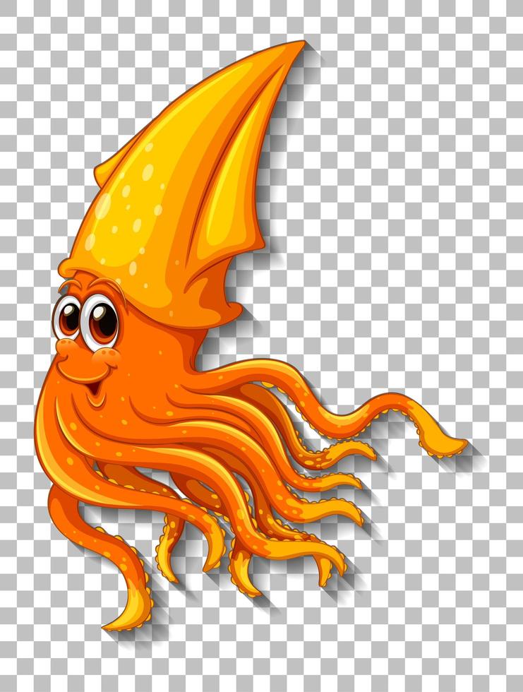 Cute Squid cartoon character vector